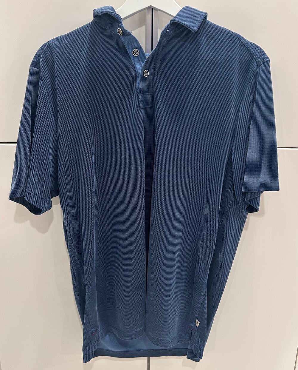 Tommy Bahama Men M Paradiso Cove Polo Shirt Blue Tencel Modal Blend ST226187RA